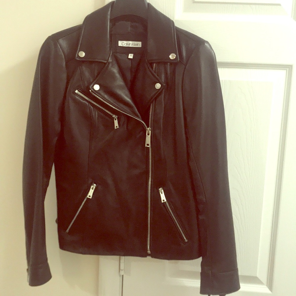 NWT Calvin Klein Leather Jacket